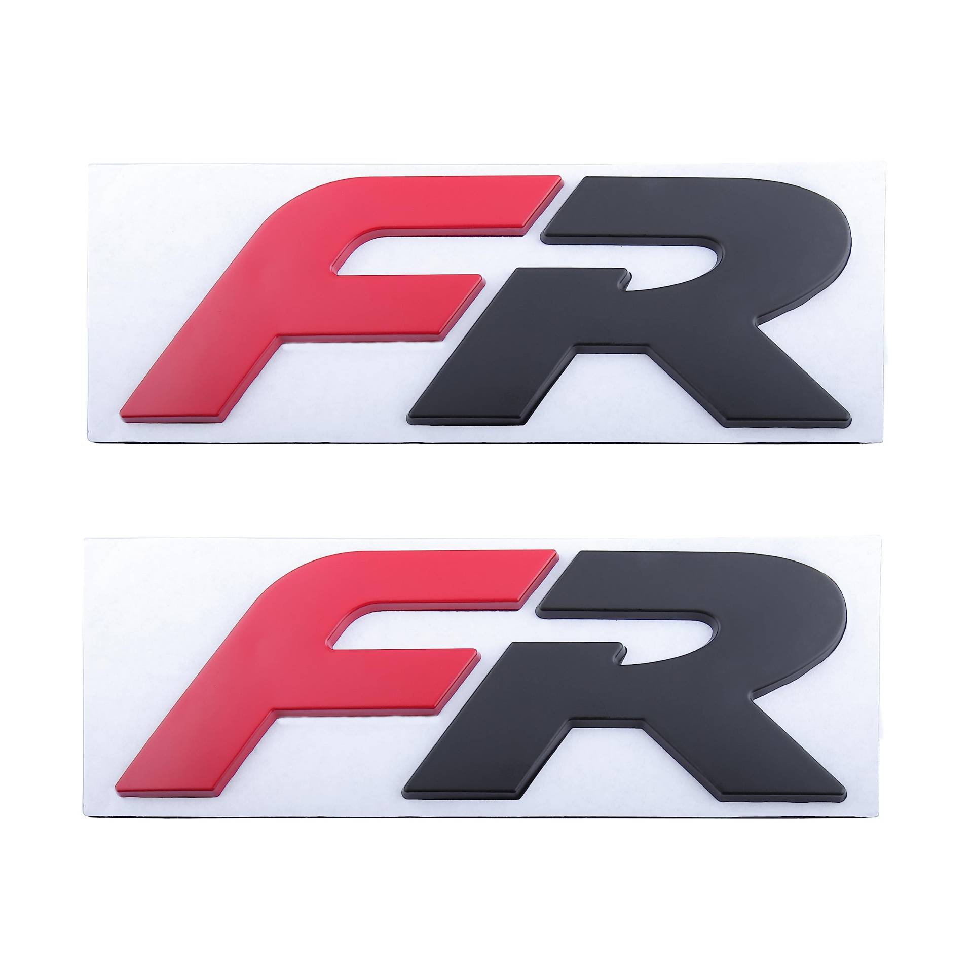 2 x FR Emblem Autoaufkleber Ersatz für FR Aufkleber Split Car Moto Logo (rot schwarz) von Generic