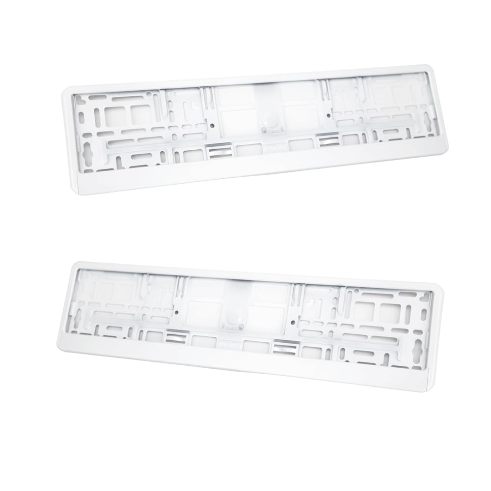 2 x Intense Kennzeichenhalter Nummernschildhalter Hochglanz Weiss Brillant Metallisiert 2 x Intense Kennzeichenhalter Nummernschildhalter Hochglanz Weiss Brillant Metallisiert von Generic