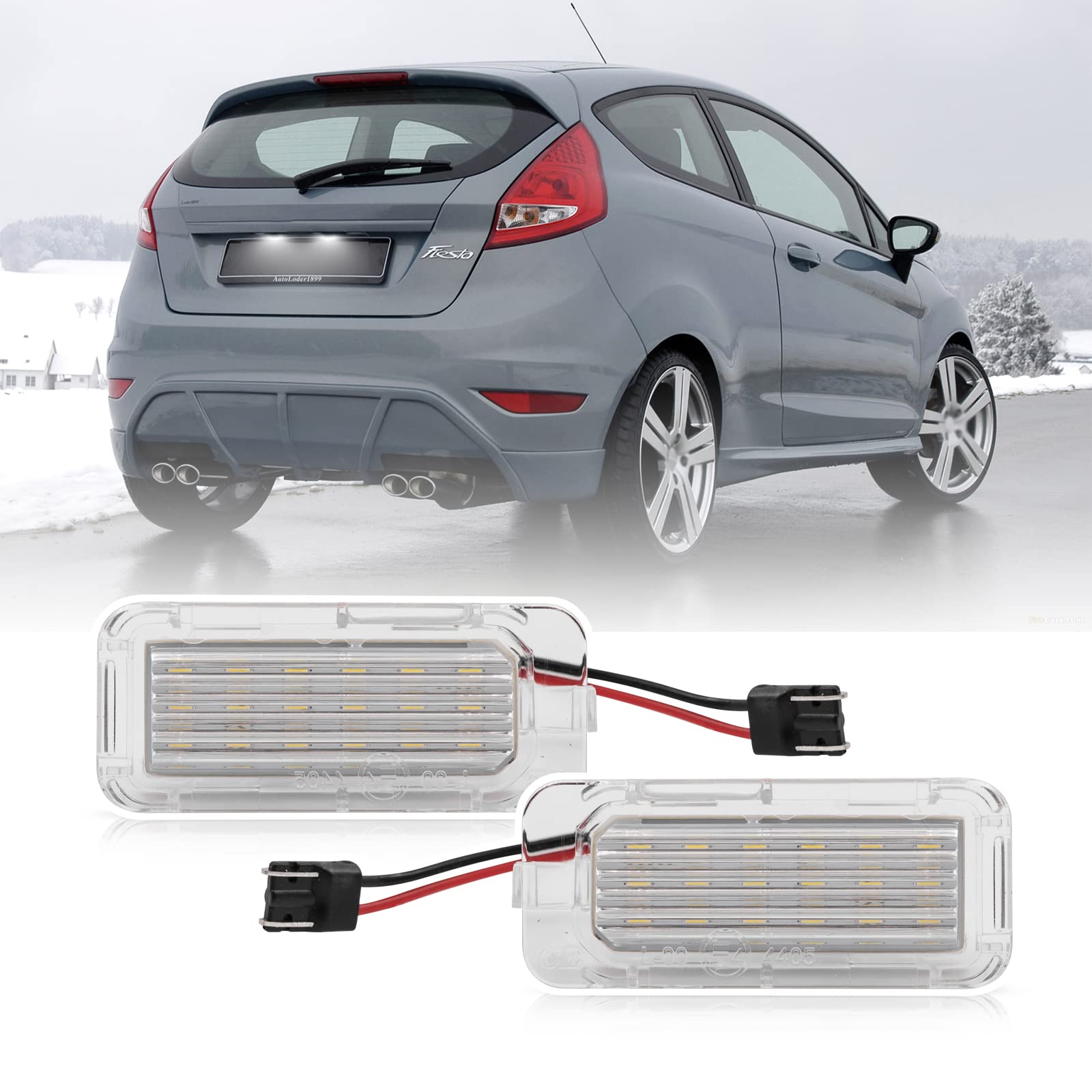 2x LED Kennzeichenbeleuchtung kompatibel mit F-ord Mondeo MK4 IV 4 Focus MK2 MK3 Fiesta Kuga Galaxy S-Max Grand C-Max B-Max Ecosport 2x LED Kennzeichenbeleuchtung kompatibel mit F-ord Mondeo MK4 IV 4 Focus MK2 MK3 Fiesta Kuga Galaxy S-Max Grand C-Max B-Max Ecosport von Generic