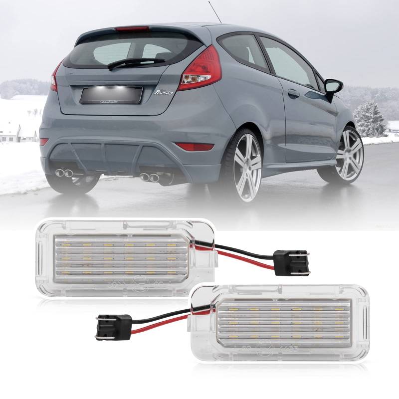 2x LED Kennzeichenbeleuchtung kompatibel mit Ford Mondeo MK4 IV 4 Focus MK2 MK3 Fiesta Kuga Galaxy S-Max Grand C-Max B-Max Ecosport von Generic