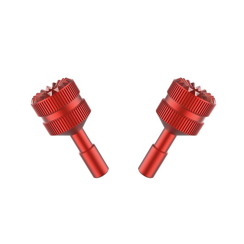2 x RC Fernbedienung Sticks für DJI RC, Metall Aluminium Legierung Joystick Daumen Ersatz Wippe für DJI Mini 3 Pro RC Controller Zubehör (Rot) von Generic