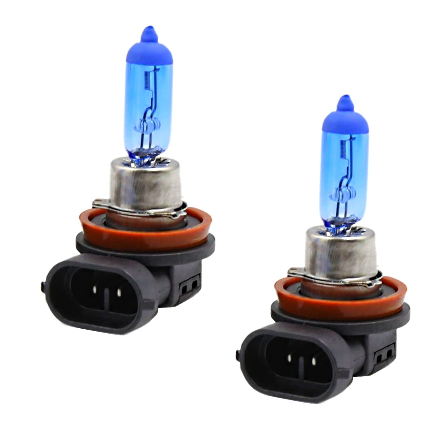 2x Jurmann H8 55W 12V Super Weiß White Halogen Birne für Scheinwerfer, Fernlicht, Abblendlicht, Nebelscheinwerfer - Off-Road von Generic