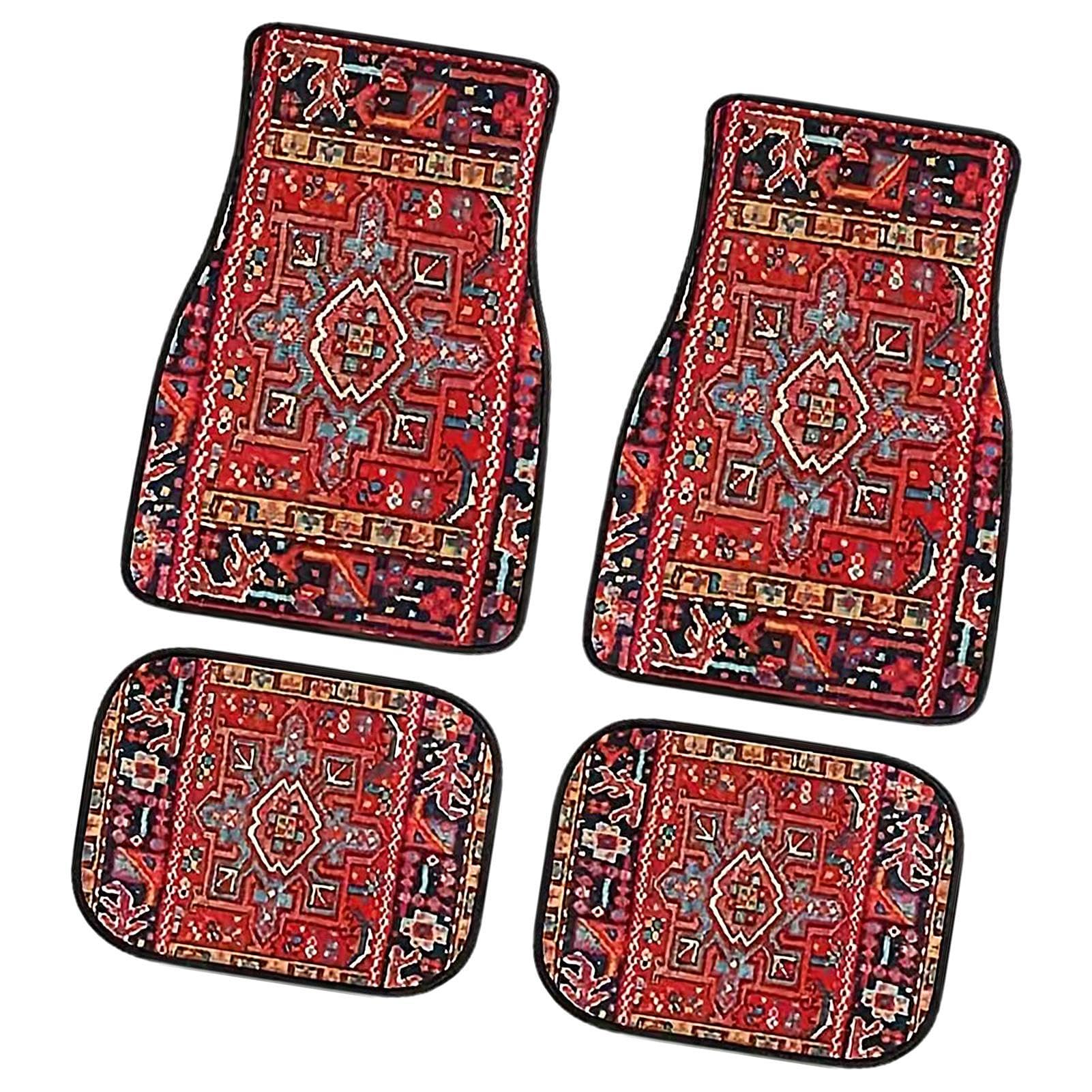 4 Stück Autoteppich – Antiker Orientalischer Türkischer Perserteppich Vorne Hinten Teppichmatte | Faser-Polyester-Autoteppichmatte | Autozubehör Passend Für Auto, SUV, LKW Und Van 4 Stück Autoteppich – Antiker Orientalischer Türkischer Perserteppich Vorne Hinten Teppichmatte | Faser-Polyester-Autoteppichmatte | Autozubehör Passend Für Auto, SUV, LKW Und Van von Generic