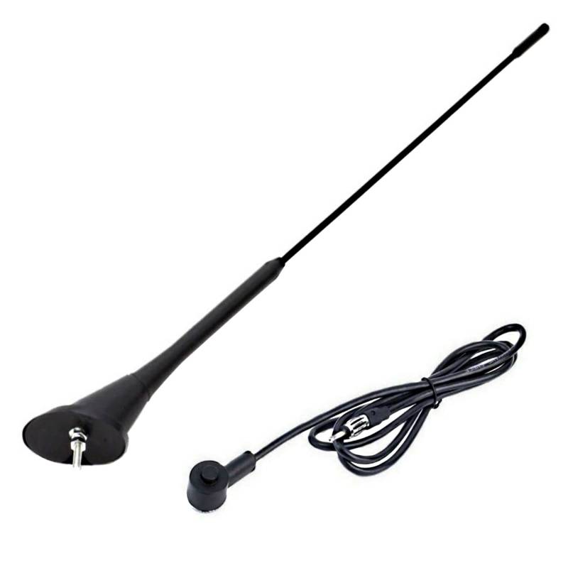 41 cm Dach Antenne - Original Jurmann Trade Ersatz KFZ PKW Antenne mit Fuß und 130 cm Kabel - Empfang AM/FM von Generic