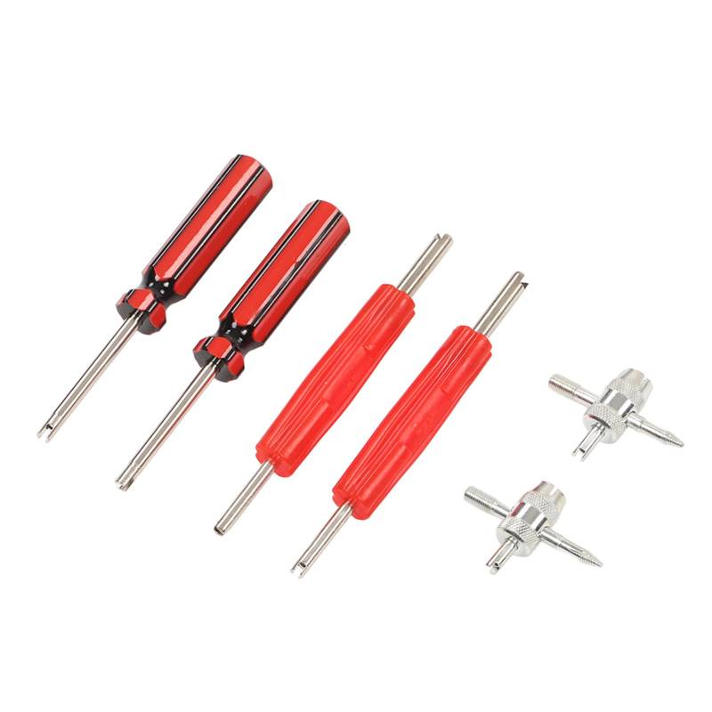 6 PCs Reifenventilstamm Reparaturwerkzeugkit Dual Einkopfventil -Kernentferner für Car Bike Motorcycle RV von Generic