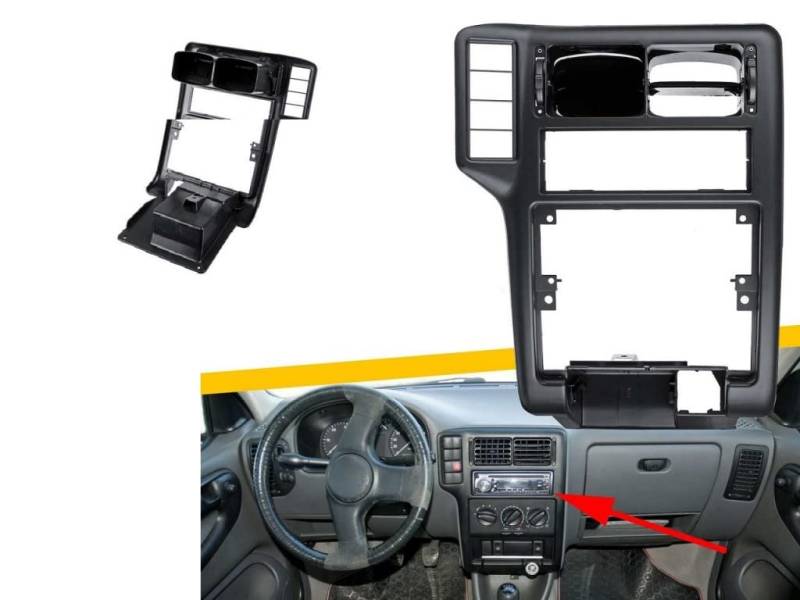 Generic Armaturenbrett-Panel fr VW Polo 6N (1993-1999), Schwarz, Mittelkonsole, OEM: 6N1858069A 6N1858071A von Generic