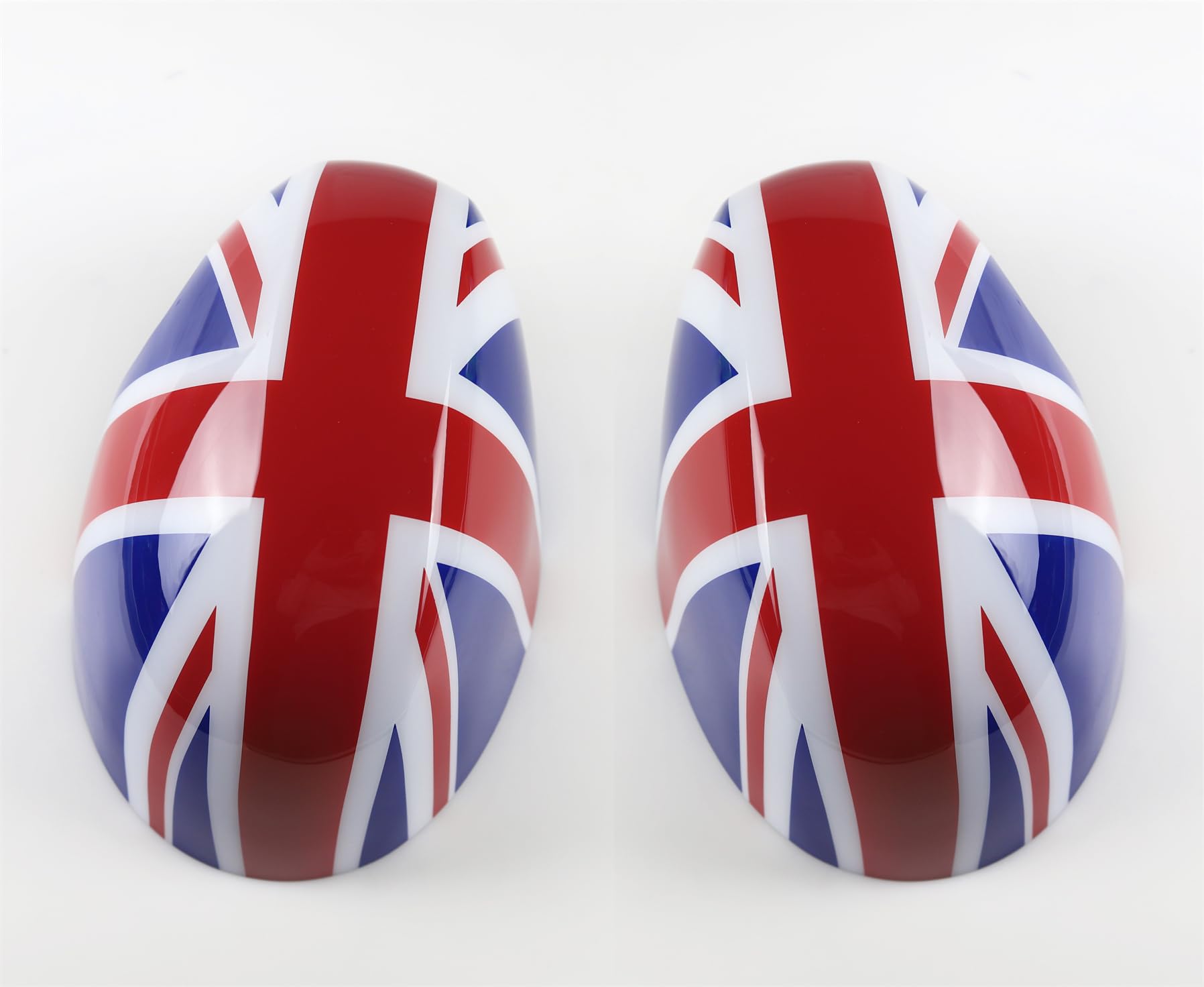ABS Außenspiegel Zubehör Abdeckung Kappe Hülle Kompatibel mit Mini Cooper F54 Clubman F55 Hardtop F56 Schrägheck F57 Cabrio F60 Countryman (mit Lichtloch 2020+, Rot Union Jack) von Generic