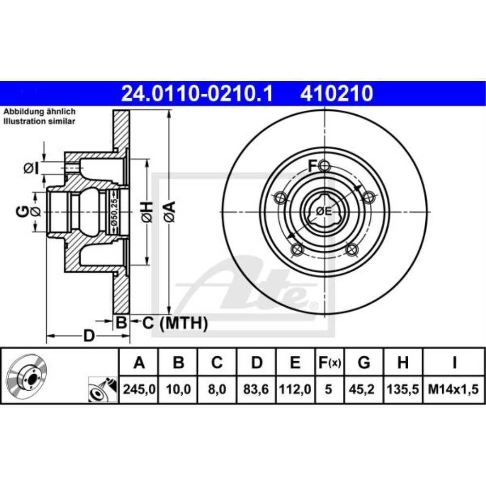 ATE Bremsen Set Bremsscheiben Scheibenbremsen Ø245 Voll beschichtet hinten + Bremsbeläge Bremsklötze für A4 ATE Bremsen Set Bremsscheiben Scheibenbremsen Ø245 Voll beschichtet hinten + Bremsbeläge Bremsklötze für A4 von Generic
