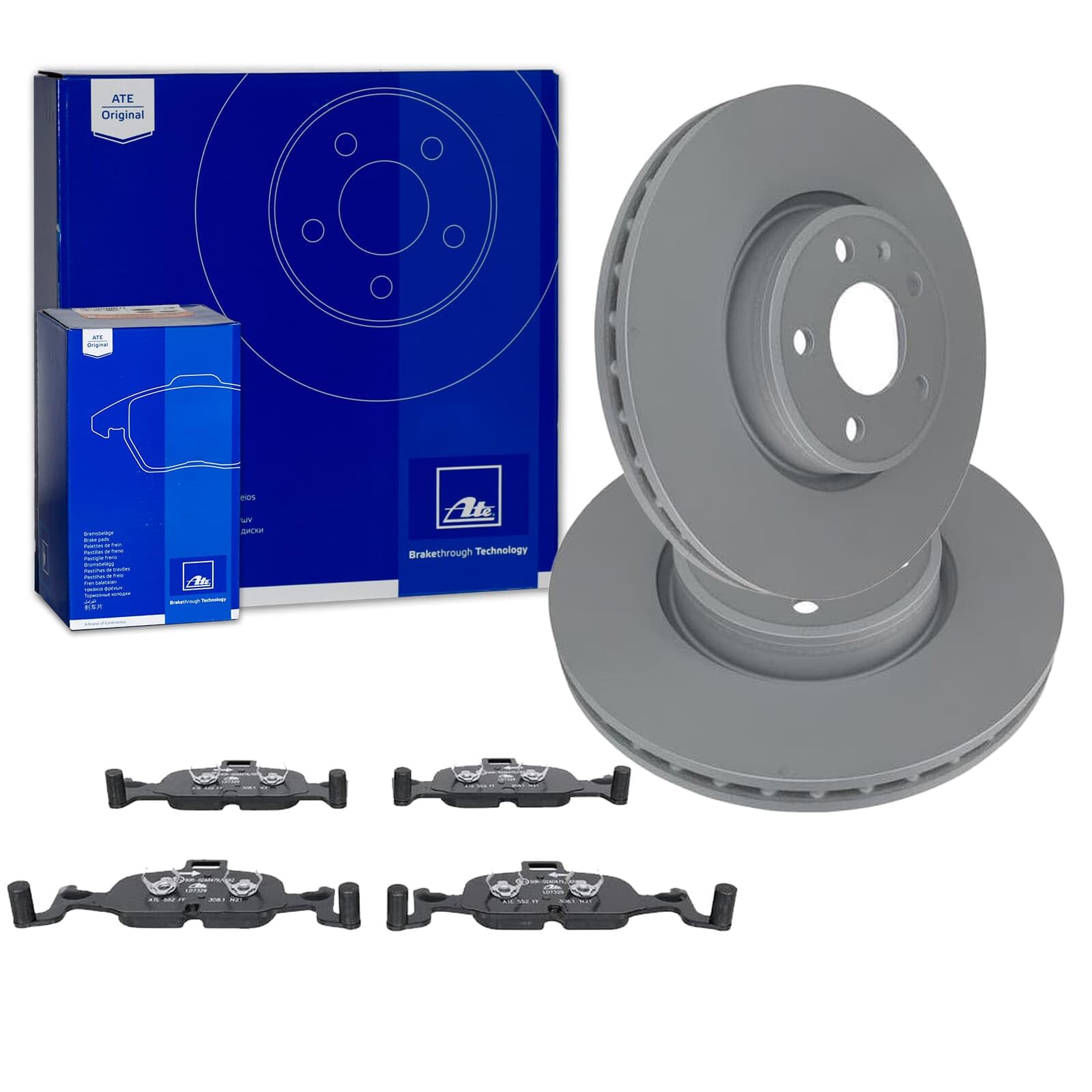 ATE Bremsscheiben + CERAMIC Beläge vorne passend für A4 B9 W8 A5 F5 Q5 FY ATE Bremsscheiben + CERAMIC Beläge vorne passend für A4 B9 W8 A5 F5 Q5 FY von Generic