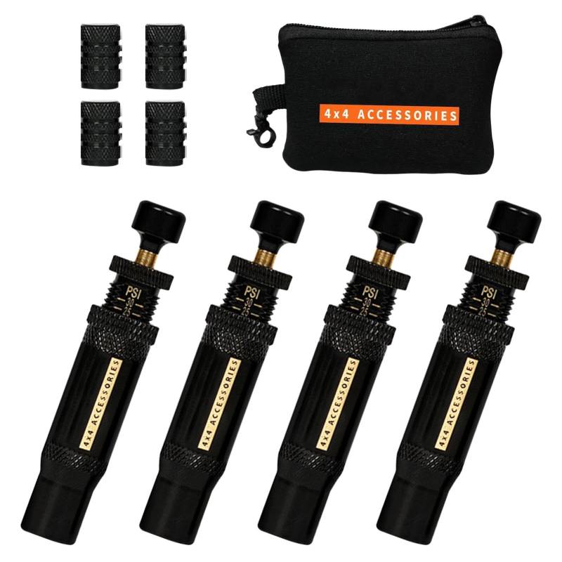 Air Down-Reifen-Deflator, Reifen-Deflator,Einstellbare Reifenluftabweiser | 4-teiliges 4x4-Spin- -Reifenfüllgerät (10–30 PSI) Auto-Stop Rapid für Offroad-Fahrzeuge von Generic