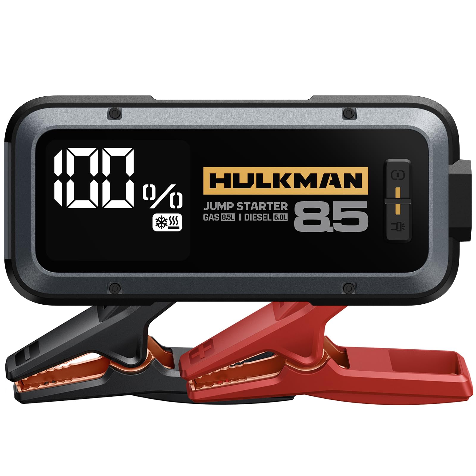 HULKMAN Alpha 85S Starthilfe Powerbank 2000A 20000mAh Autostarter mit -40°C Start Tech 65W Schnelles Aufladen Lithium Tragbares Autobatterie Booster für bis zu 8,5L Benzin und 6L Diesel Motoren von HULKMAN