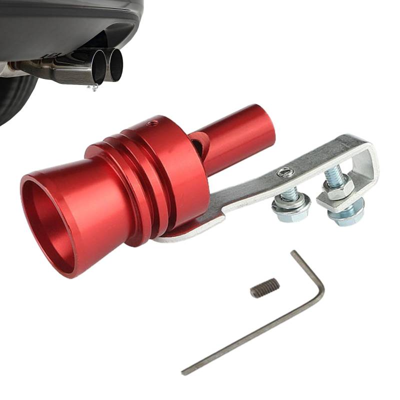 Aluminium-Turbo-Pfeife – Auspuff-Dröhmaschine | Leichtgewichtige Auspuff-Abblaseventil-Pfeifenschalldämpfer, einfach installierender Turbo-Soundverstärker, Motorrad-Heckpfeife, Auspuffschalldämpfer von Generic
