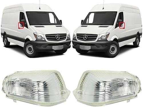 Außenspiegel, weiß, Blinkerlinse rechts und links, für Mercedes Sprinter W906 (ab 2006) A0018229120, A0018229020 von Generic