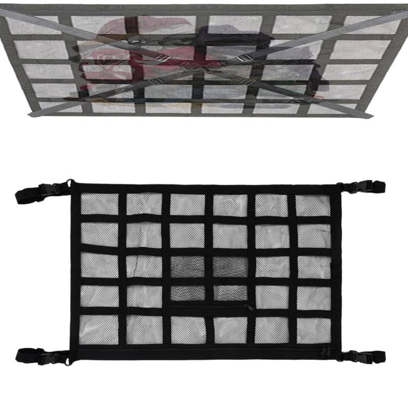 Auto Deckennetz - Dachtasche | Dachorganizer | Kfz-Deckenaufbewahrung | Doppellagiges Auto Dachträger für LKW, , Reisen von Generic