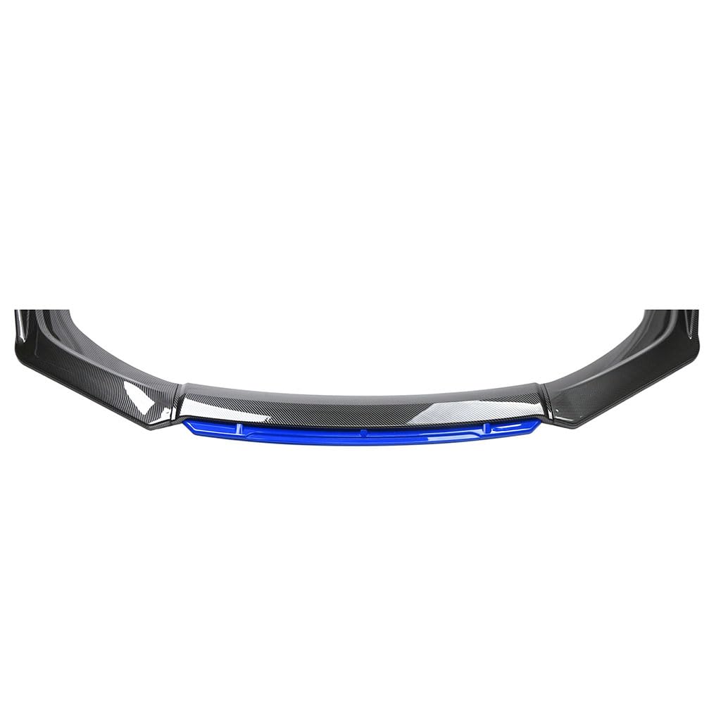 Auto Frontspoiler Universell für BMW E36 3er Cabrio 1991-2024 2025, Frontlippe Spoiler Spoilerlippe Frontstoßstange Lippe Stoßfängerlippe Lip Spoiler Kinn Kohlefaser(Black Blue) von Generic