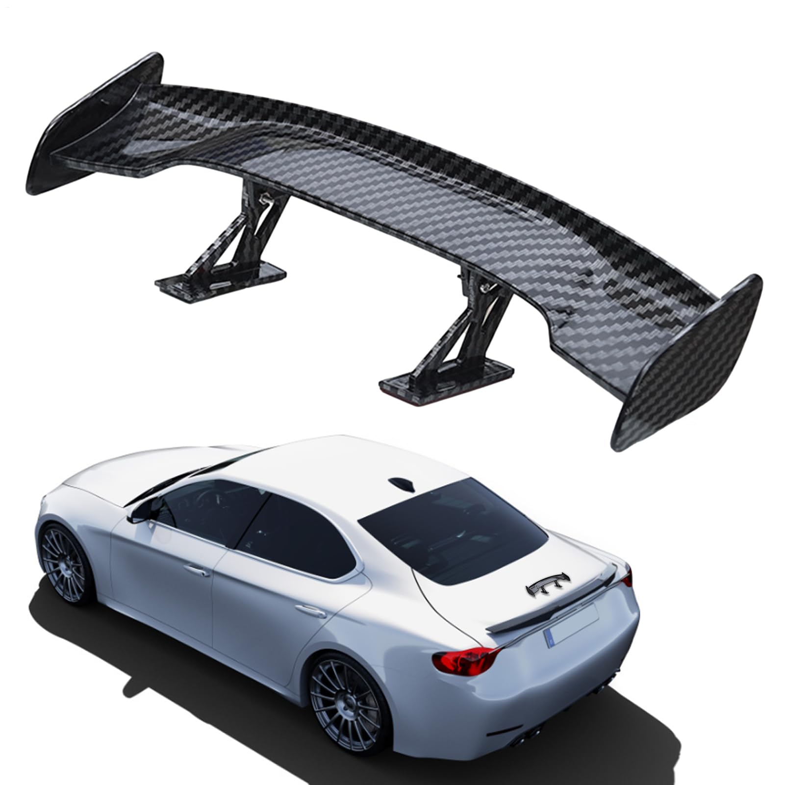 Auto-Mini-Spoiler - Spoiler für Autos | GT Wing Autospoiler Auto Heckspoiler Flügel, Auto Spoilerflügel Mini-Heck für Heckmodell Dekoration Faserflügel LED-Carbon-Spoiler winzige Auto-Mini-Spoiler - Spoiler für Autos | GT Wing Autospoiler Auto Heckspoiler Flügel, Auto Spoilerflügel Mini-Heck für Heckmodell Dekoration Faserflügel LED-Carbon-Spoiler winzige von Generic