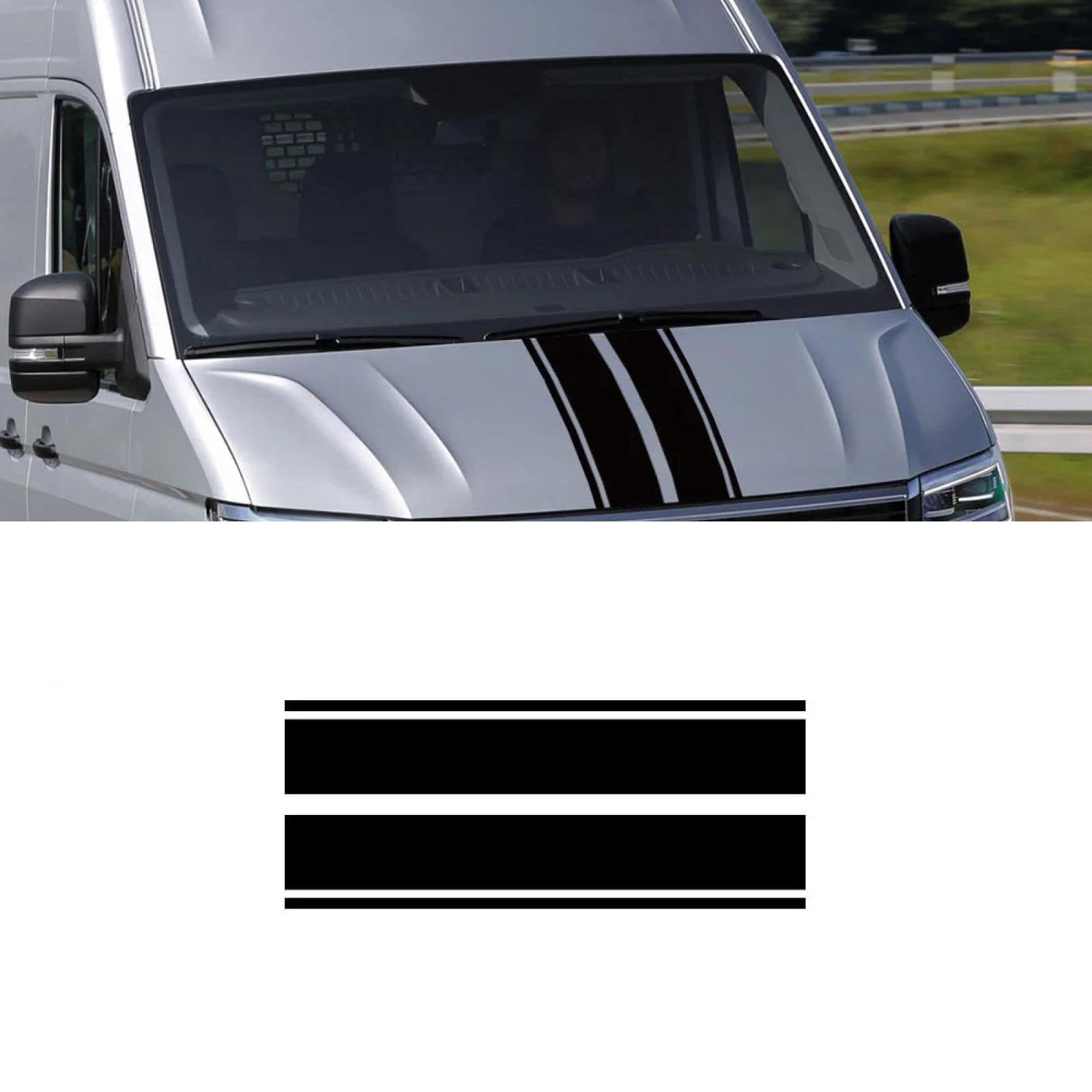 Auto Motorhaube Abdeckung Motor Aufkleber, für V = W Crafter Wohnmobil Camper Van Umwandlung Linie Grafik Vinyl Aufkleber Zubehör Matt Silber Auto Motorhaube Abdeckung Motor Aufkleber, für V = W Crafter Wohnmobil Camper Van Umwandlung Linie Grafik Vinyl Aufkleber Zubehör Matt Silber von Generic