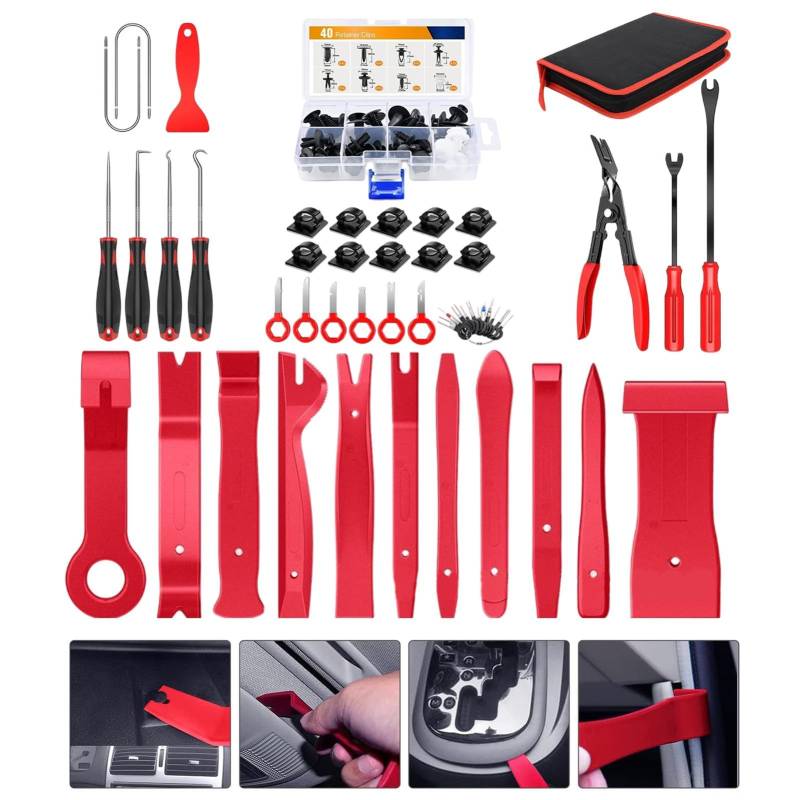Auto Panel Removal Tool, Auto Trim Tool - Trim Tool Dashboard Trim Fastener Remover Pry Tool Clip Zange - Vielseitiges, langlebiges, kratzfreies Zierwerkzeug für Audiosystem Tür Fenster Verkleidung von Generic
