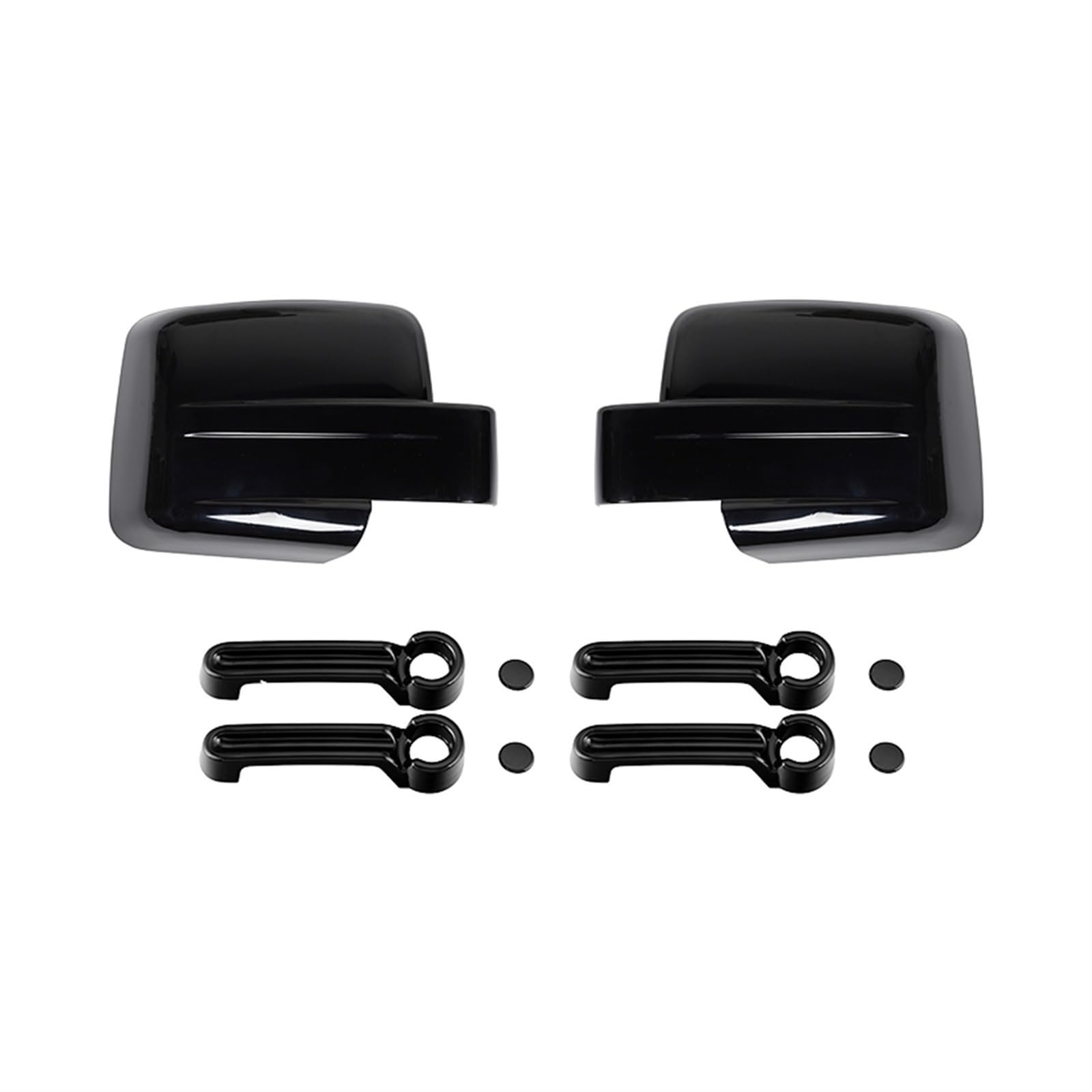 Auto-Rückspiegelabdeckung Für Dodge für Nitro 2007-2012 Außenzubehör Rückspiegelabdeckungen Autotürgriffabdeckung Aufkleber(Black 10 PCS) von Generic