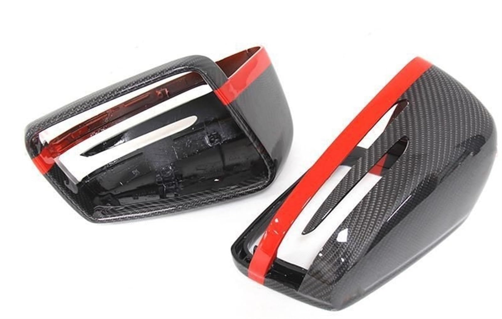 Auto-Rückspiegelabdeckung Für Mercedes Für Benz W176 W246 W204 W212 W221 C117 X204 X156, 2 stücke Real Carbon Fiber Seite Spiegel Abdeckung Kappen Ersatz(5) von Generic
