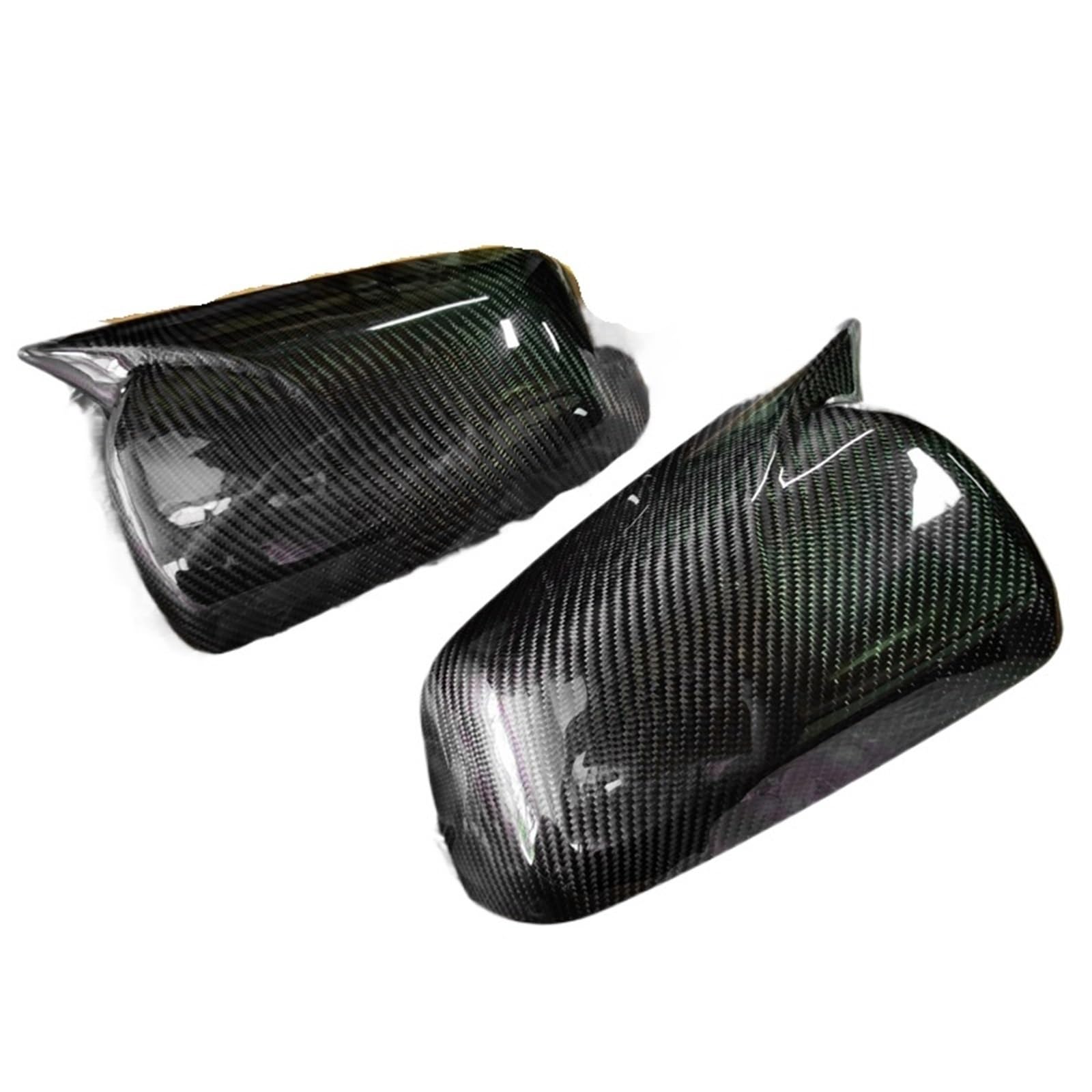 Auto-Rückspiegelabdeckung Für Mitsubishi Für Lancer X EX Für EVO 2008-2016 Kohlefaser-Spiegelabdeckung Verkleidungsschale Aufkleber Auto-Styling Auto Auto-Rückspiegel(Carbon Fiber) von Generic