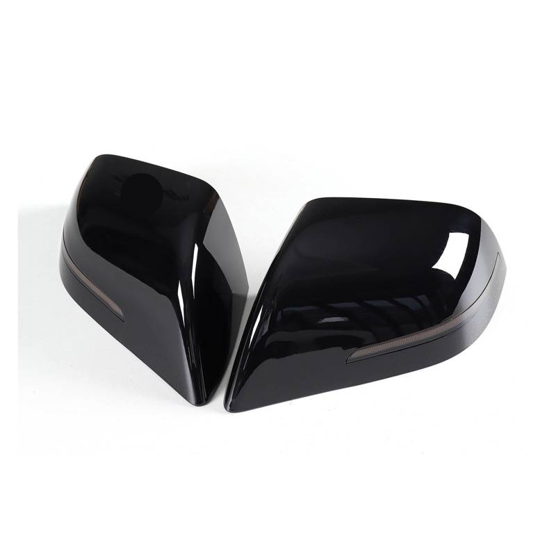 Auto-Rückspiegelabdeckung Für Tesla für modell 3 Y 2023 Ersatz Rückspiegel Abdeckung LED Blinker Rückspiegel Shell Auto(M3-PR30BLACK) von Generic