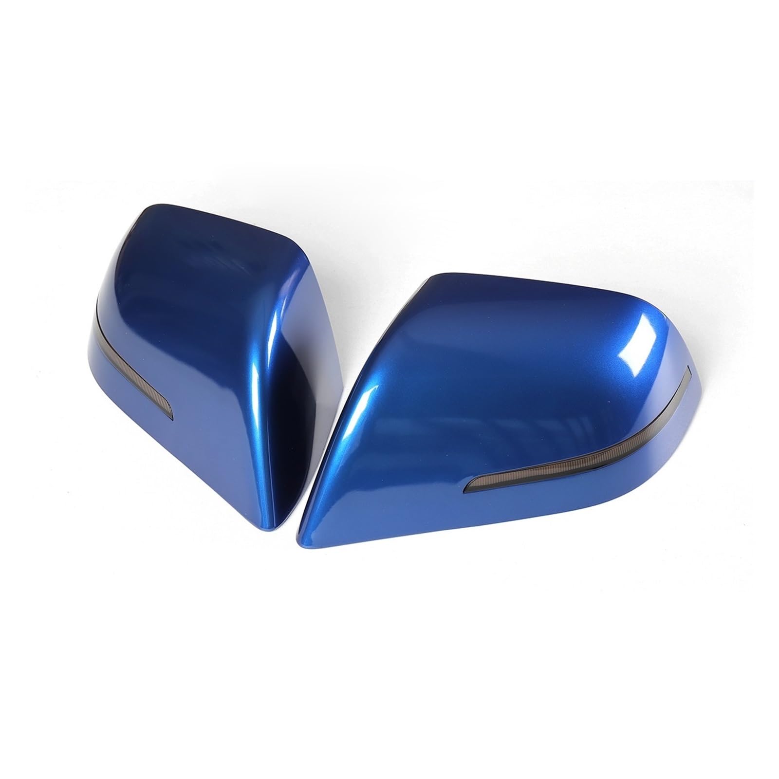 Auto-Rückspiegelabdeckung Für Tesla für modell 3 Y 2023 Ersatz Rückspiegel Abdeckung LED Blinker Rückspiegel Shell Auto(MY-PR19BLUE) von Generic