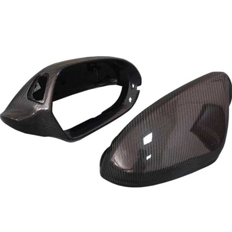 Auto-Rückspiegelabdeckung Seitenspiegelkappen Carbonfaser-Spiegelabdeckungen Rückansicht Für mit Spurwechselassistent A6 C7 4G S6 RS6 2012-2016(Replace With Assist) von Generic