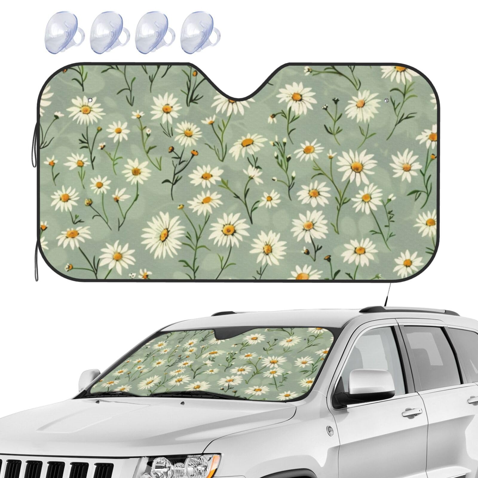 Auto Sonnenschutz Blume Auto Sonnenschutz Frontscheibe Sommer Universal Autoabdeckung, Für SUV, Truck, LKW, M Auto Sonnenschutz Blume Auto Sonnenschutz Frontscheibe Sommer Universal Autoabdeckung, Für SUV, Truck, LKW, M von Generic