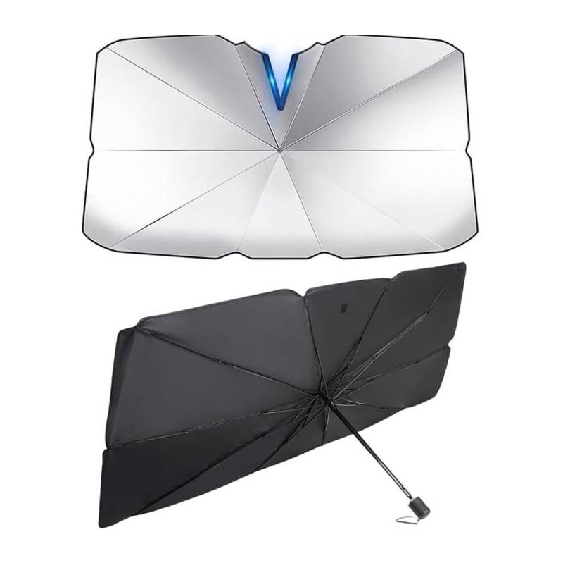 Auto Sonnenschutz Frontscheibe für Hyundai Accent IV Saloon(2011-),Tragbare einziehbare Sonnenblende, effizienter Sonnenschutz, geeignet für Parkplätze bei hohen Temperaturen von Generic