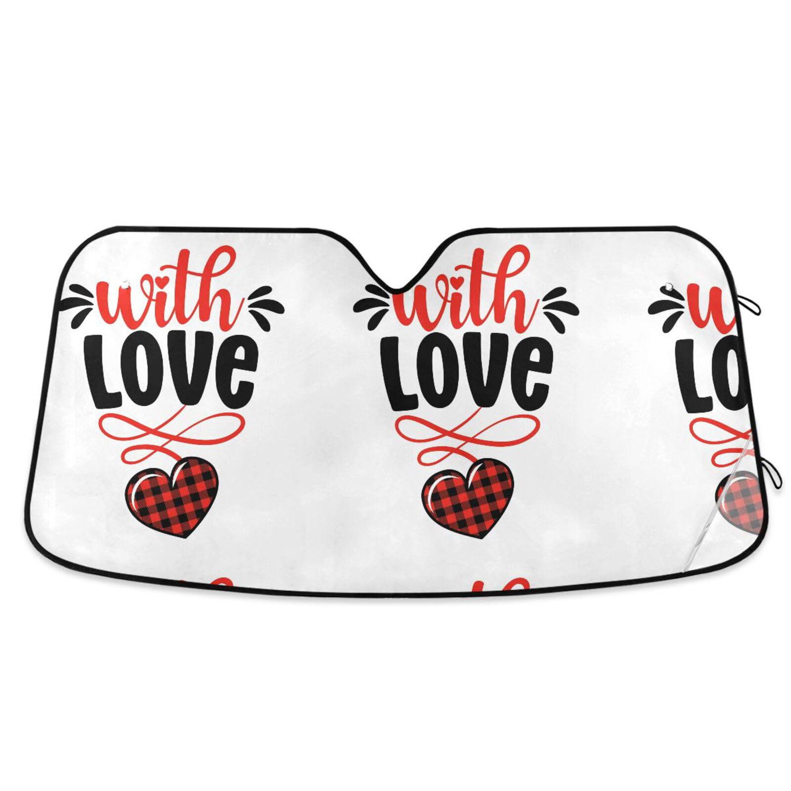 Auto Sonnenschutz Liebe Valentines Plaid Herz Auto Sonnenschutz Für Frontscheibe Blockiert Uv Sonnenblende Abdeckung, Für Hält Ihren SUV, Truck, LKW, Kühl, S Auto Sonnenschutz Liebe Valentines Plaid Herz Auto Sonnenschutz Für Frontscheibe Blockiert Uv Sonnenblende Abdeckung, Für Hält Ihren SUV, Truck, LKW, Kühl, S von Generic