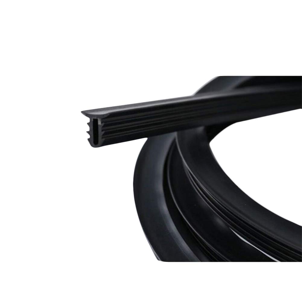 Auto-Streifen-Windschutzscheibe, 1,6 M, Schwarzer Autotür-Gummi-Windschutzscheibenstreifen für Auto-Armaturenbrett, Windschutzscheibenkanten, Staubdichte (Schwarz) von Generic