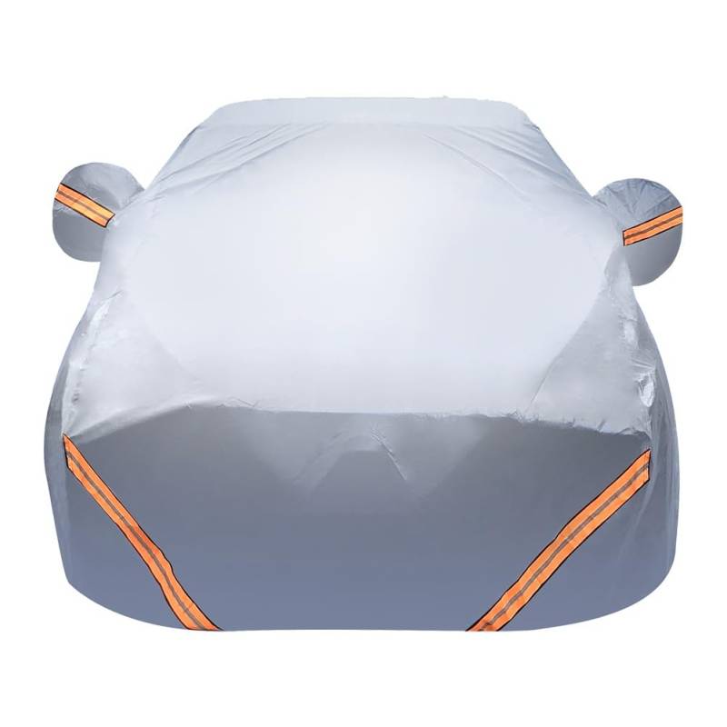 Autoabdeckung Kompatibel Mit Opel Grandland X 2017-2022| Wasserdicht Winddicht Regenfest Und UV-beständig Mit Seitlichem Reißverschluss Vollplane(White) von Generic