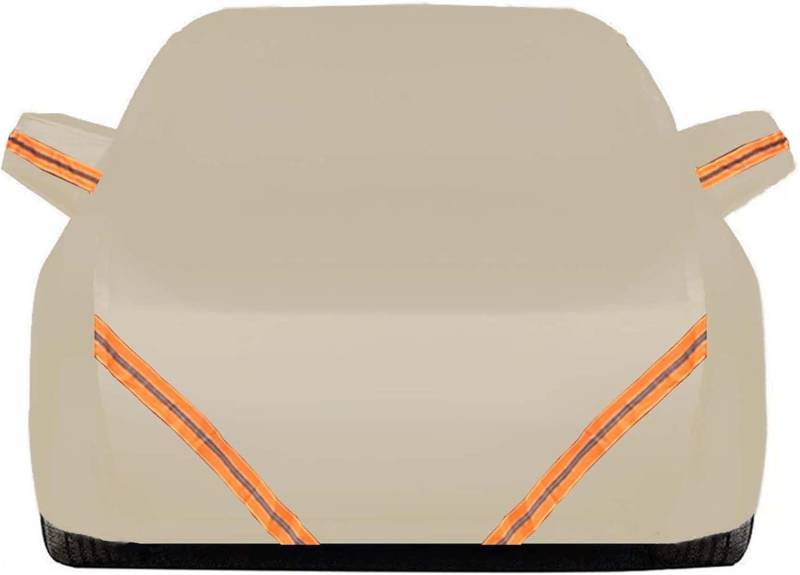Autoabdeckung Kompatibel Mit 𝗧𝗼𝘆𝗼𝘁𝗮 Corolla Verso 2004-2009| Wasserdicht Winddicht Regenfest Und UV-beständig Mit Seitlichem Reißverschluss Vollplane(Khaki) von Generic
