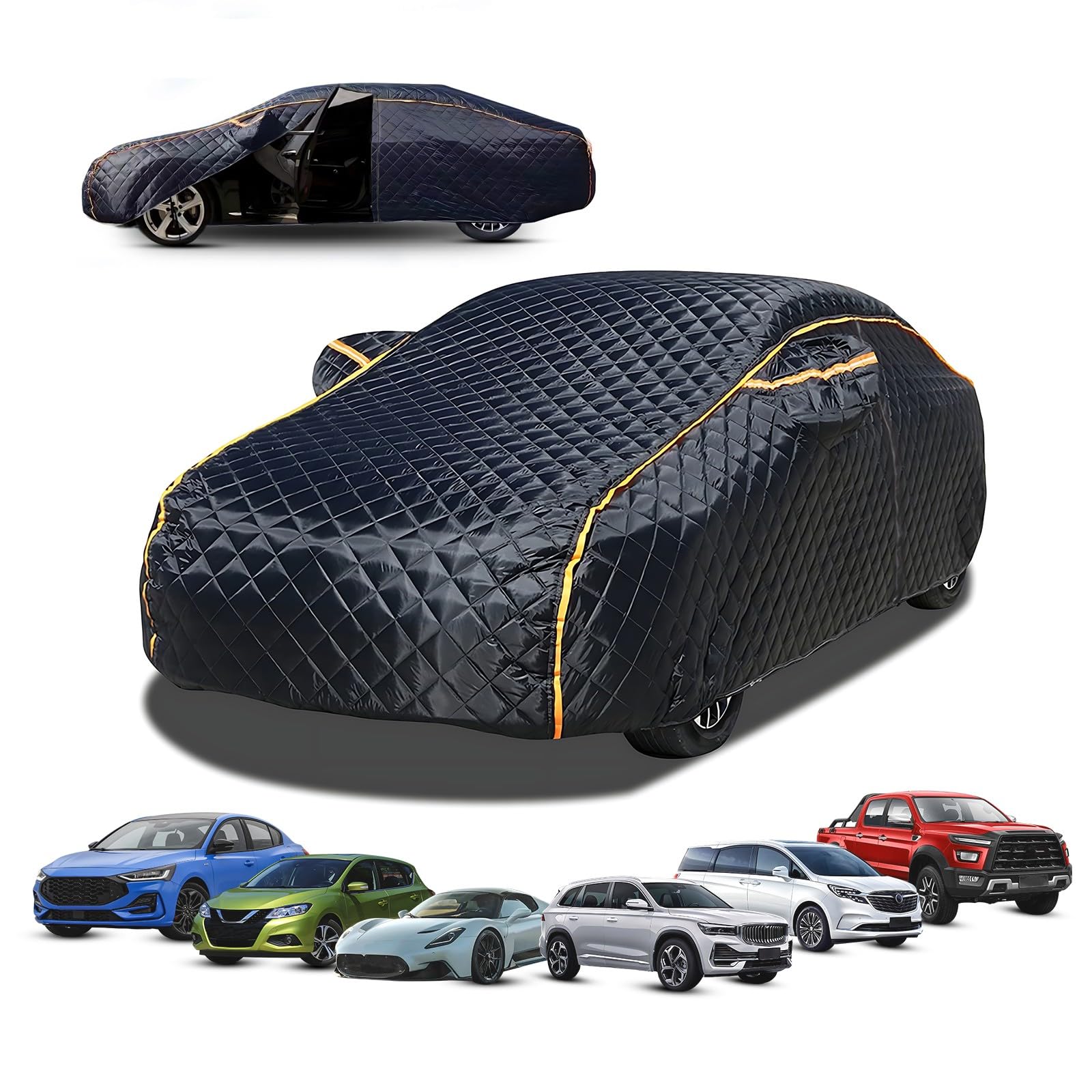Autogarage Abdeckung Hagelschutz Für Dodge Grand Caravan, Autoabdeckung Abdeckplane Auto Outdoor Autoplane Wasserdicht, Atmungsaktiv UV Schutz Staubdicht,UV Beständig Und Reißfest-mj93 von Generic