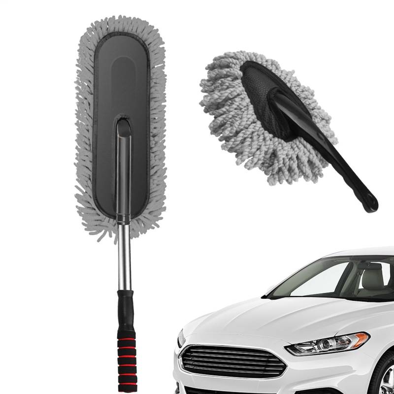 Automatische Staubentfernung – 2 Pakete automatische Staubentfernung, waschbares Mikrofaser-Reinigungsset | rutschfeste Wischmopps für Kfz-Armaturenbrett, schnelle Entfernung des P von Generic