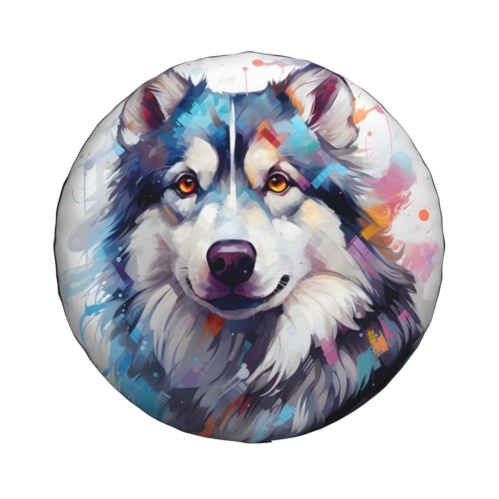 Autorädertaschen Hübscher Alaskan Dog Staubdicht Ersatzradabdeckungen Waschbar Reifensack Für Trailer Truck Fahrzeuge 17 inch von Generic