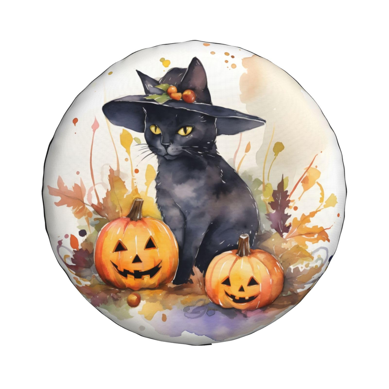 Autorädertaschen Katze Schwarz Und Kürbis Personalisierte Radabdeckung Staubdicht Ersatzradabdeckungen Für Trailer Truck Caravan 17 inch Autorädertaschen Katze Schwarz Und Kürbis Personalisierte Radabdeckung Staubdicht Ersatzradabdeckungen Für Trailer Truck Caravan 17 inch von Generic
