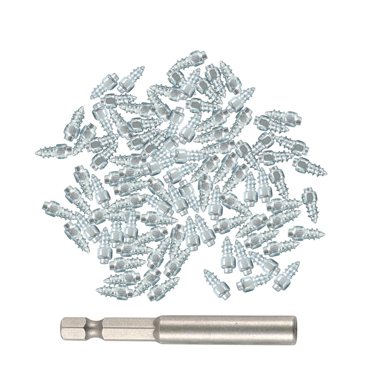 Autoreifen-Spikes – Winterreifen-Spikes, Schneemobil-Rad-Spikes | Wolframstahl 100X Radreifenspikes, Schneereifenspikes ATV-Reifenspikes mit Installationswerkzeug für Auto-LKW-Motorrad-ATV-SUV Autoreifen-Spikes – Winterreifen-Spikes, Schneemobil-Rad-Spikes | Wolframstahl 100X Radreifenspikes, Schneereifenspikes ATV-Reifenspikes mit Installationswerkzeug für Auto-LKW-Motorrad-ATV-SUV von Generic