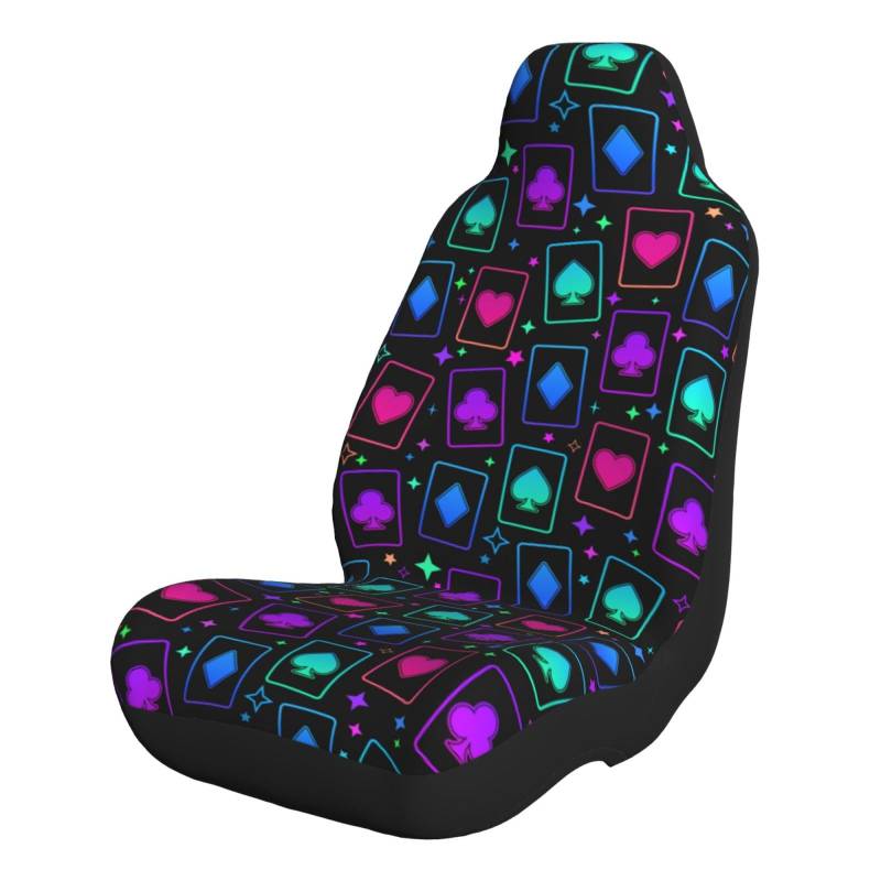 Autos,LKWs,Autositzbezüge Trippy Neon Magic Spielkarte Humorvolle Erwachsene Sitzgurt-Polster für Wohnmobil-Besitzer,Damen,Wohnmobil von Generic