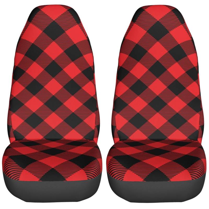 Autos,SUVs Armlehnen Bezüge Buffalo Plaid nahtlos Wasserdicht Vordersitzbezüge für Wohnmobil,Damen,Outdoor von Generic