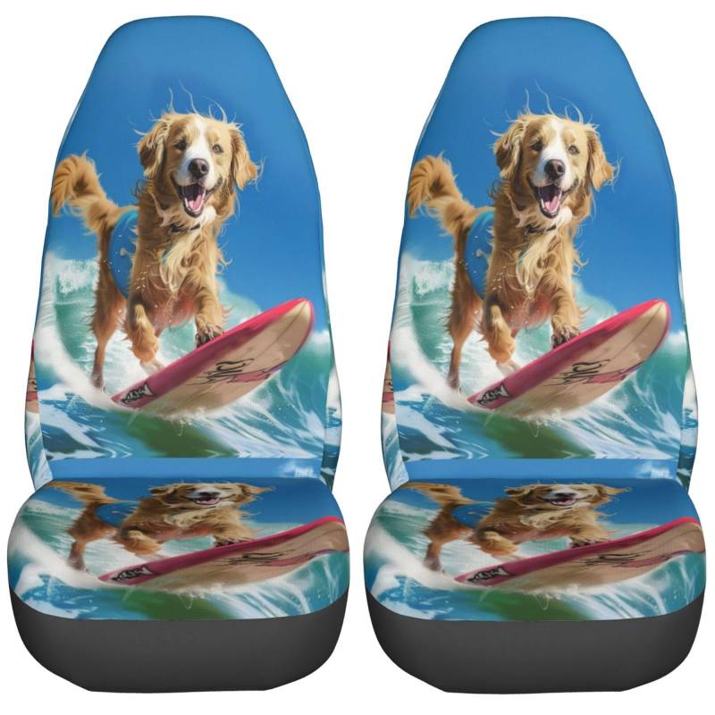 Autos,SUVs Schonbezug Golden Retriever beim Surfen Elastischer Lenkrad-Abdeckung für Luxusinterieur-Sucher,Wohnmobil-Besitzer,Outdoor von Generic