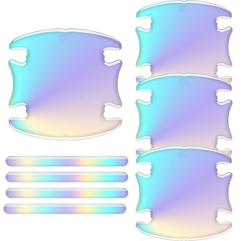 Autotür -Eingangswache - Türschwelle Beschützer | Anti-Kratzer-Griff-Türen Schüsselaufkleber | 8 Set Protective Bunfle Decorative Sticker, wetterbeständiger Außenschutz für LKW -Wohnmobile Details von Generic