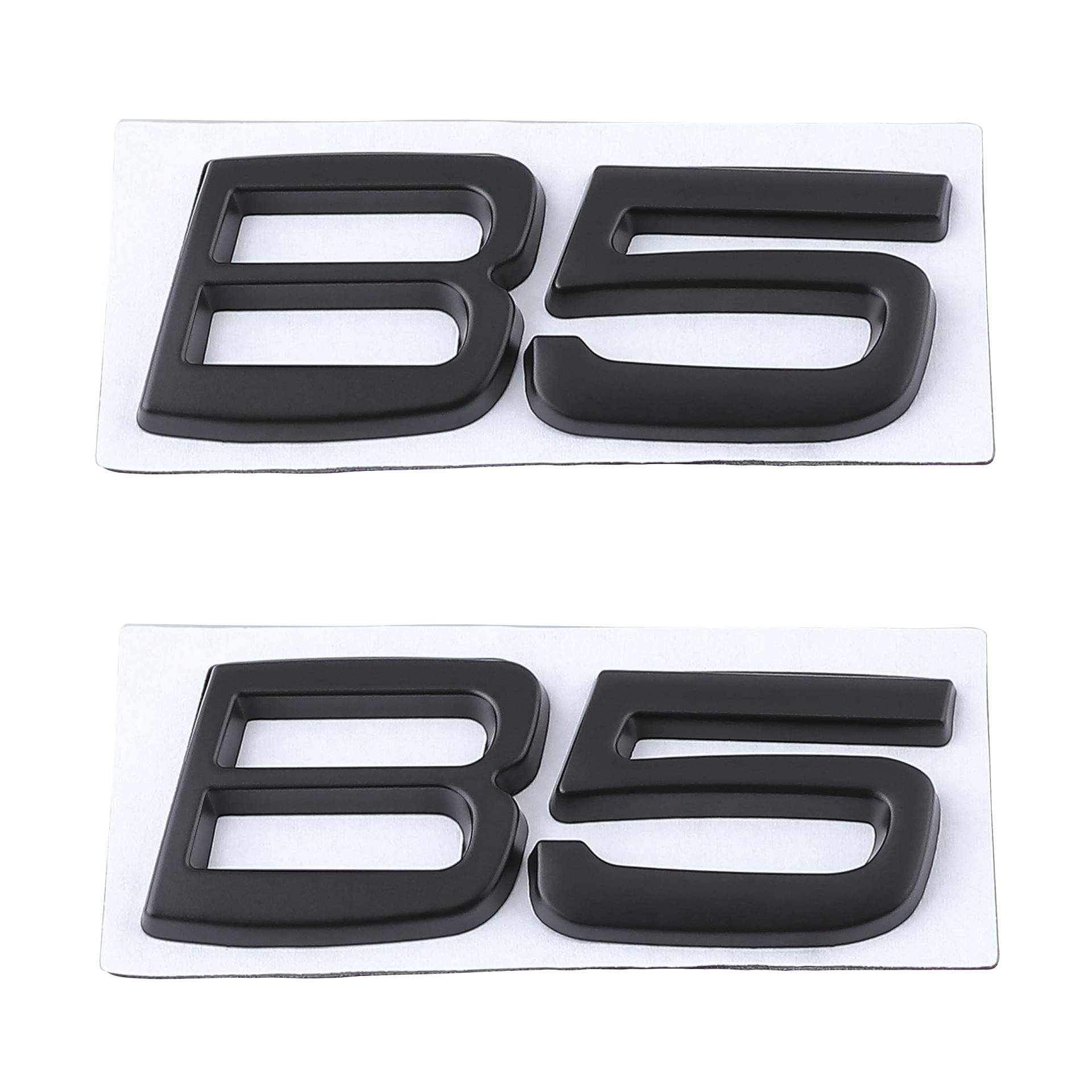 B5 Embleme Auto Aufkleber Logo für B5 Auto Buchstaben Dekoration Vorne Hinten Kofferraum Lenkrad Außen Zubehör (Schwarz) von Generic