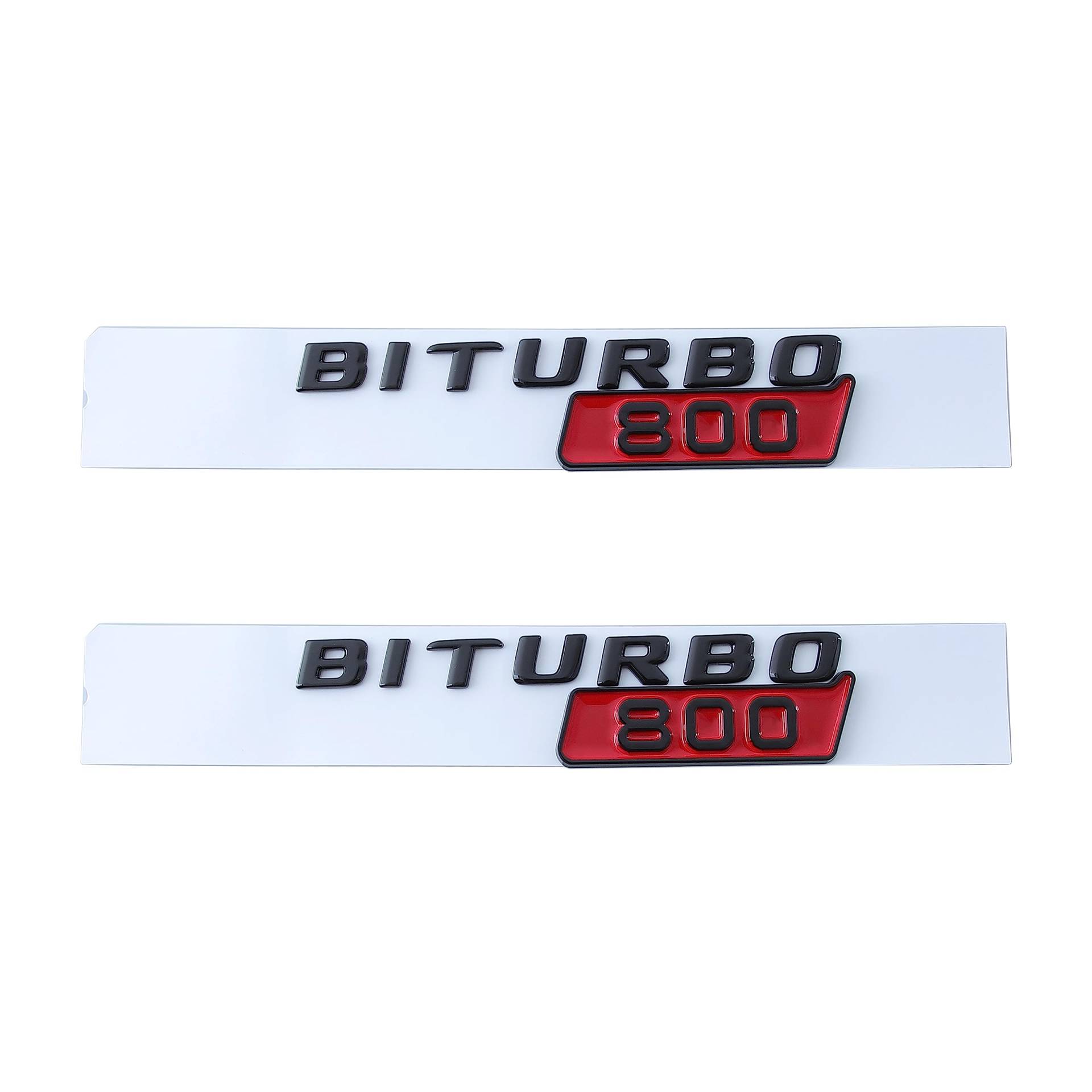 BITURBO 800 Emblem Buchstaben Auto Abzeichen für alle Autotür Kotflügel (schwarz) von Generic