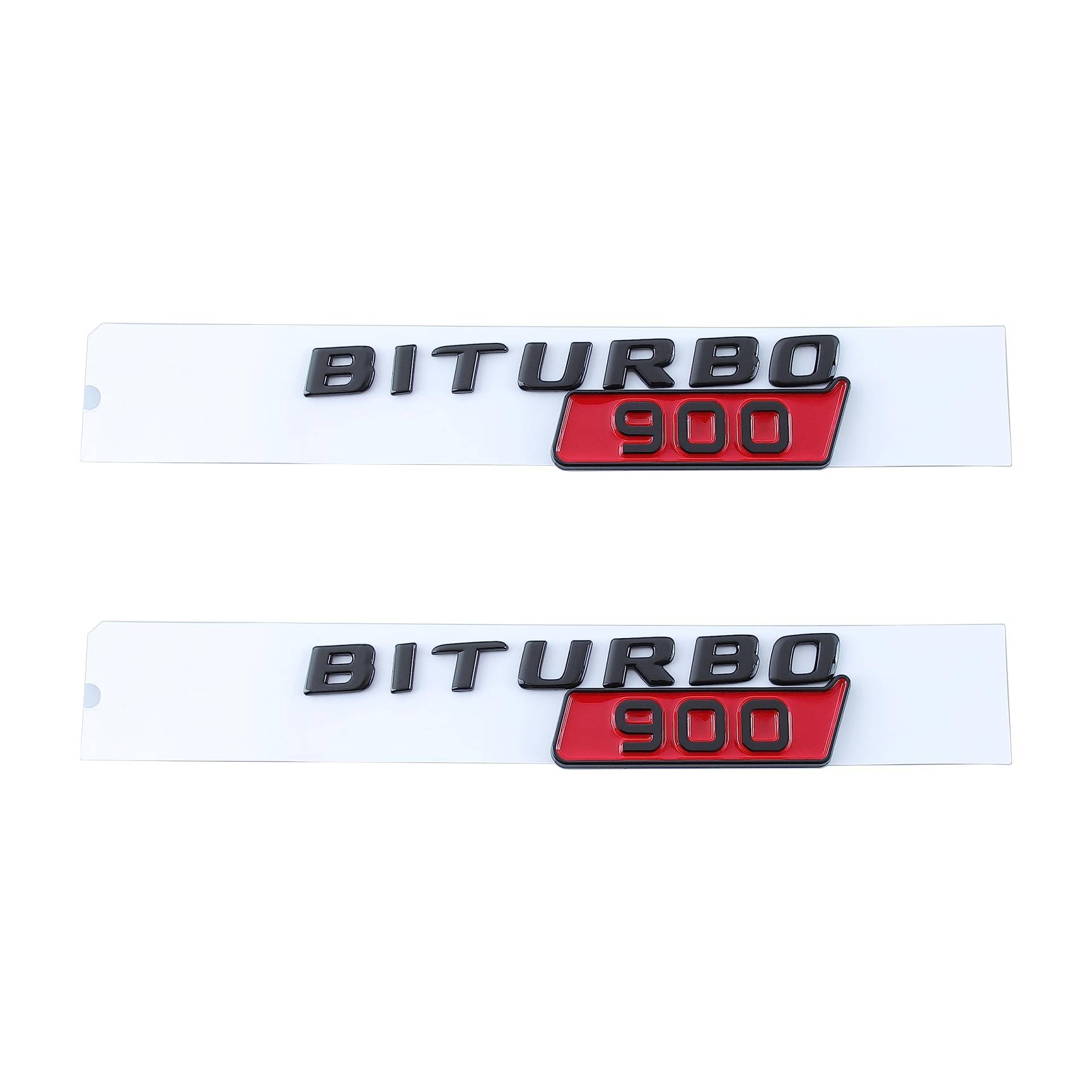 BITURBO 900 Emblem Buchstaben Auto Abzeichen für alle Autotür Kotflügel (schwarz) von Generic
