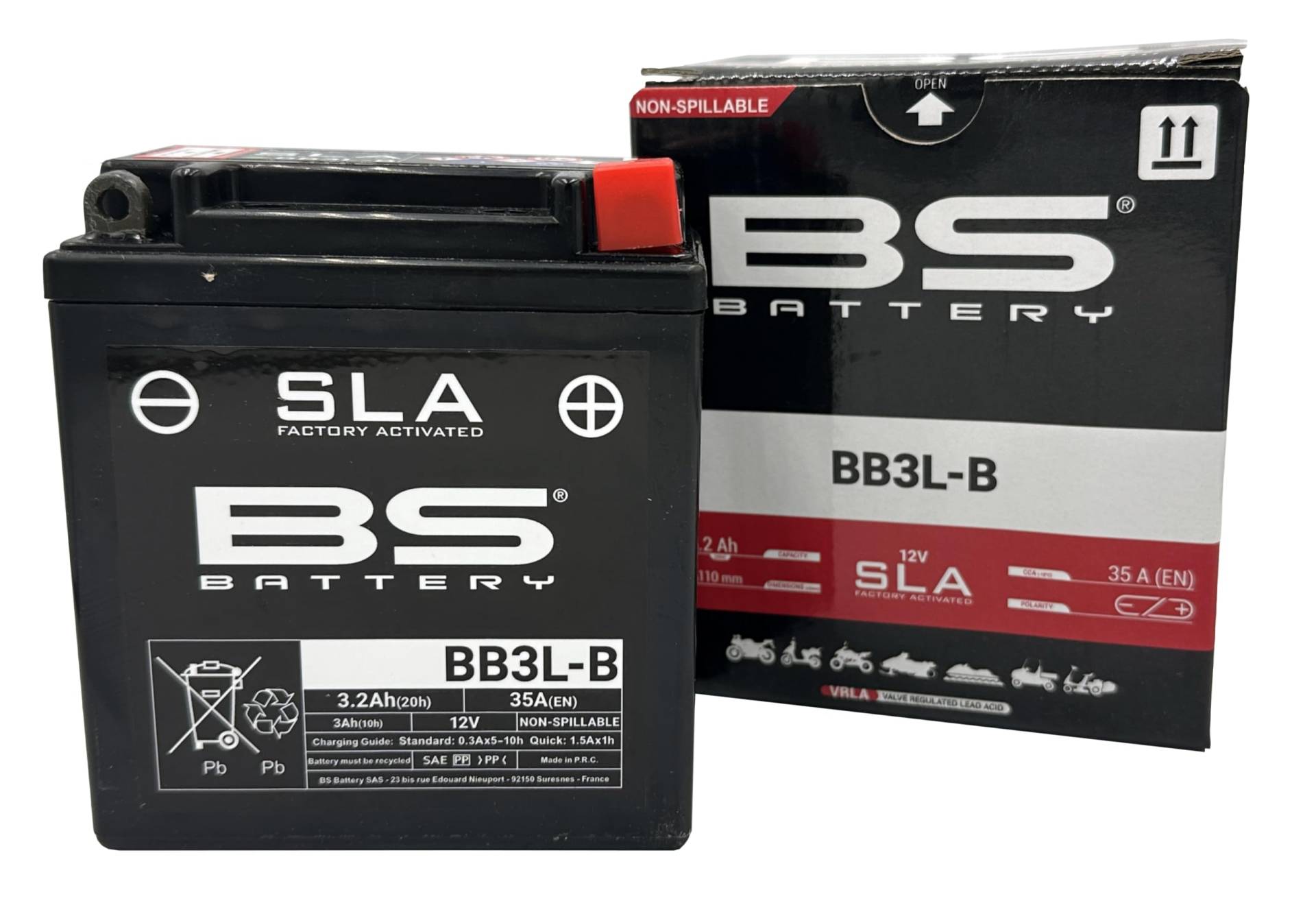Batterie BS BATTERY SLA BB3L-B wartungsfrei mit Gel von Generic