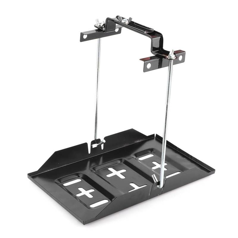 Batteriehalter -Tablett -Klemmen -Kit Universal Zuverlässiges Hohe Lager Schwarz Brandneu [Autozubehör] (27 cm) von Generic