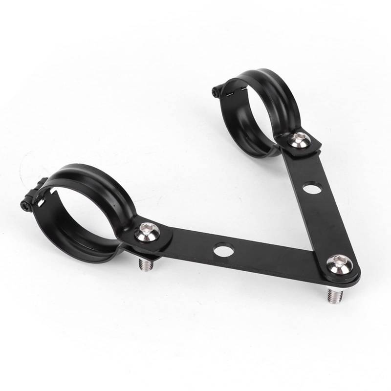 Black Motorcycle Scheinwerferhalterung Klemme Berginteral Accessoire Premium CNC Aluminiumlegierung Material (51-60 mmm) von Generic