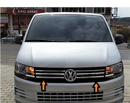 Boa Line Auto – Chrom Frontgrill 4 Stück Edelstahl kompatibel mit VW Transporter T6 Trendline ab 2015 Boa Line Auto – Chrom Frontgrill 4 Stück Edelstahl kompatibel mit VW Transporter T6 Trendline ab 2015 von Generic